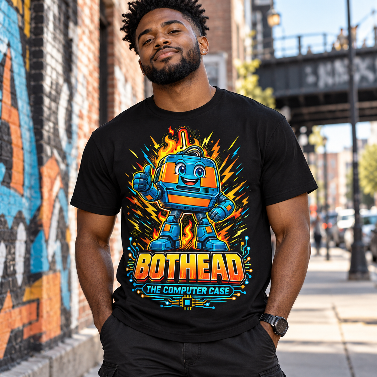 Bot Head The Computer Case T-Shirt